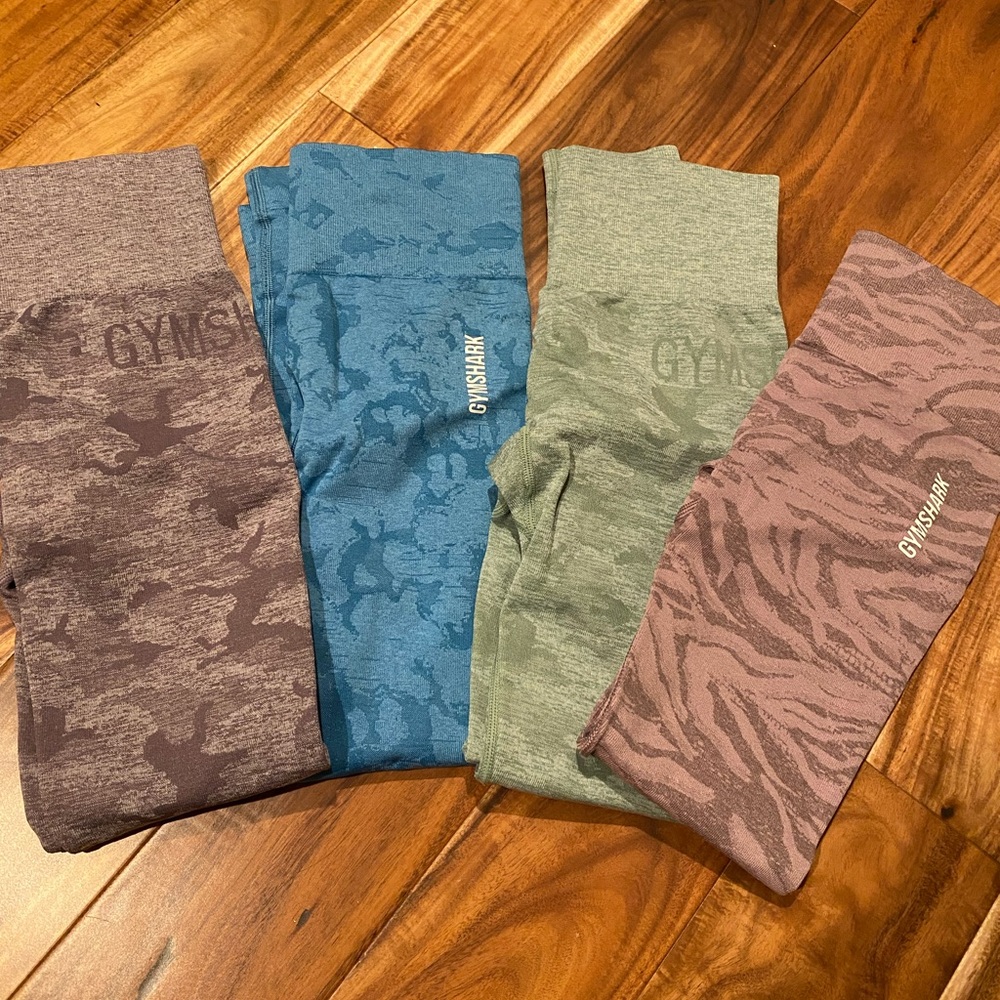 4 gymshark leggings size XS